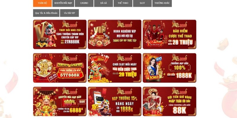 Khuyến mãi casino AE888 kinh điển